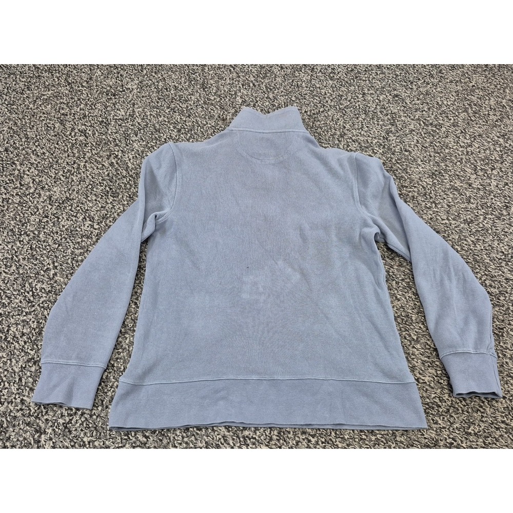 Brooks Brothers Sweater Mens Medium Gray 1/4 Zip Pullover Sweater 100% Cotton - Picture 9 of 11